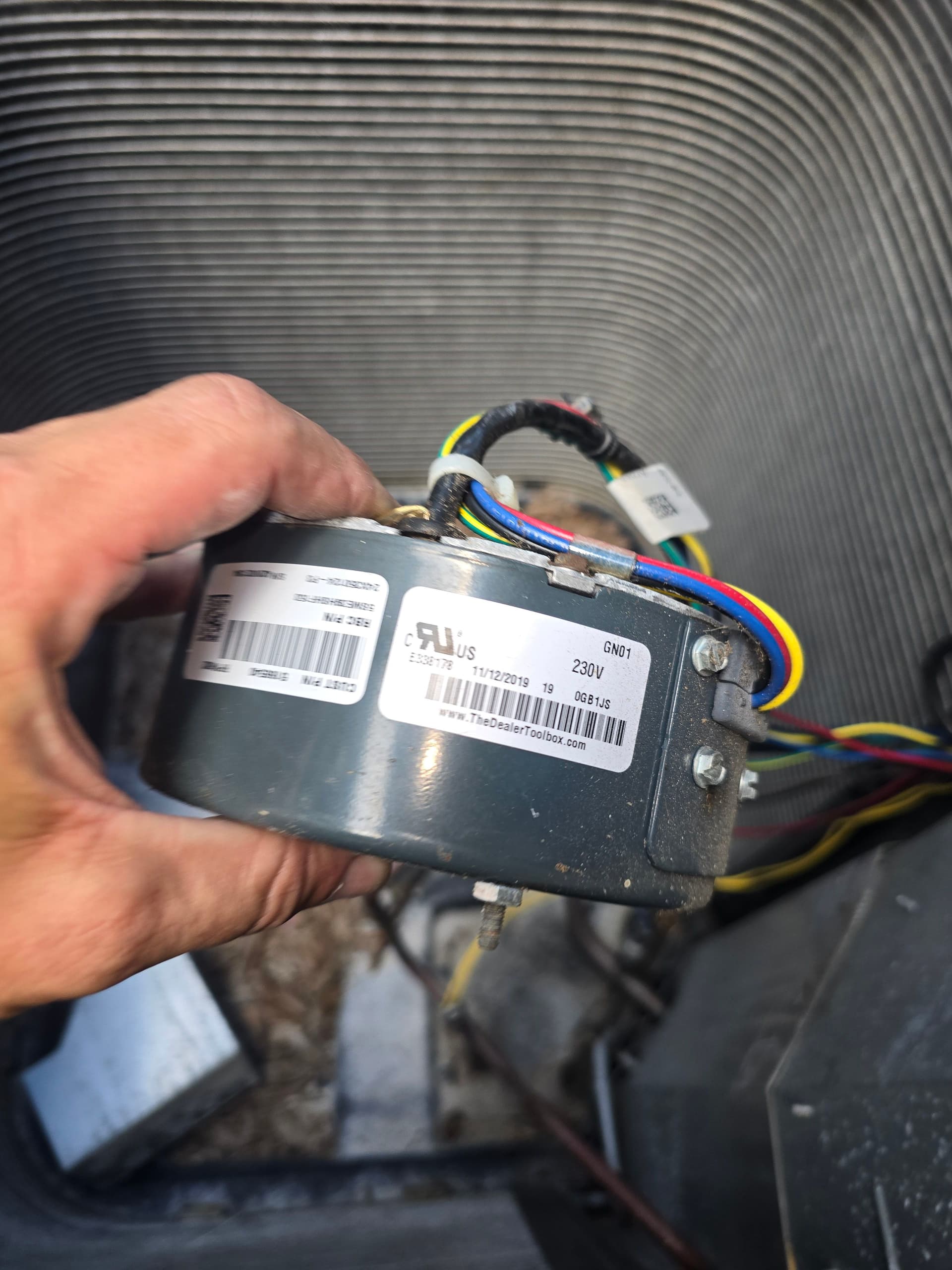 Gallery photos for Failed Outdoor Fan Motor Module Diagnosed and Replaced: Image #1