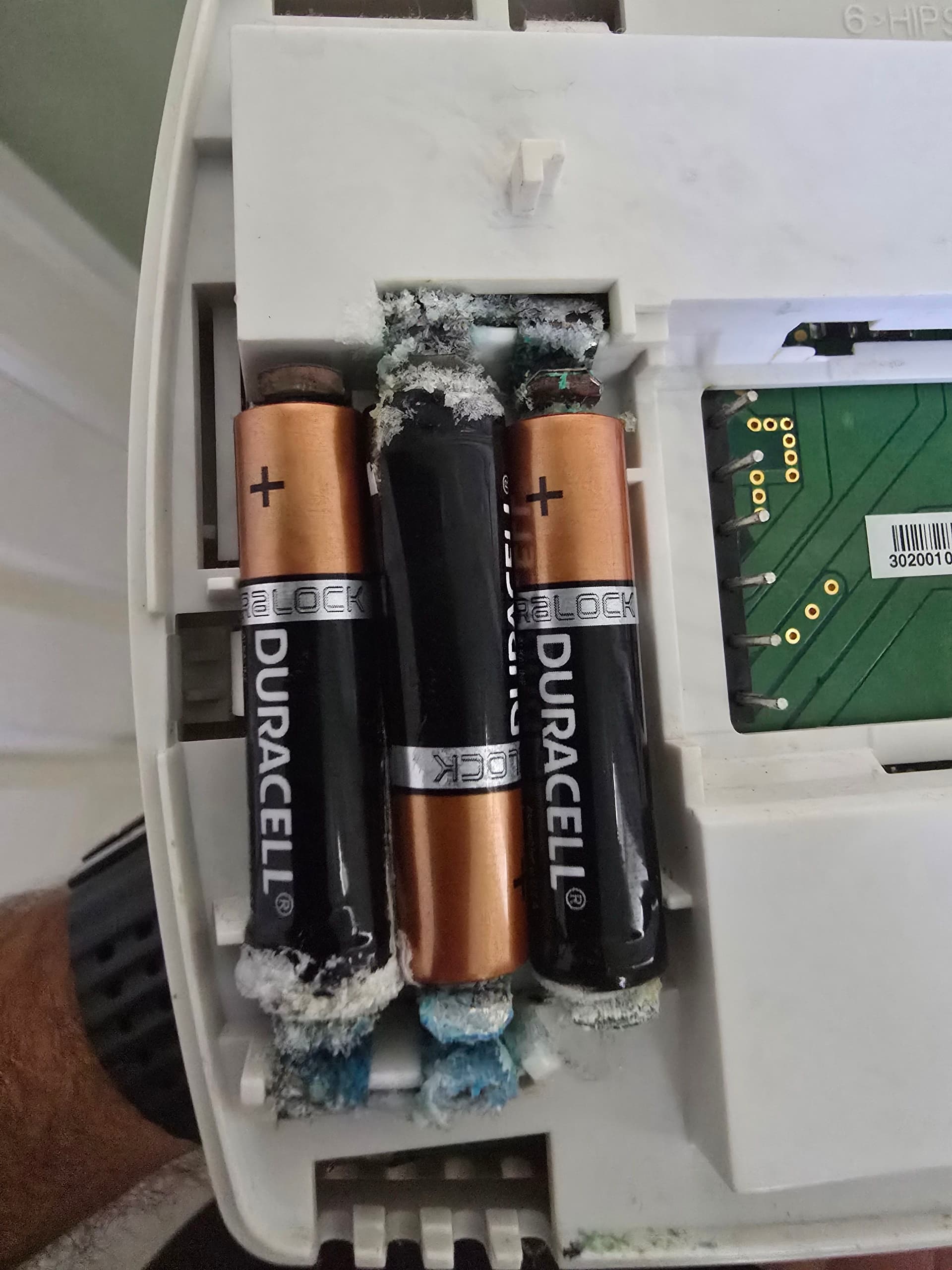 Corroded Thermostat Batteries That Could've Taken Down the Whole System image