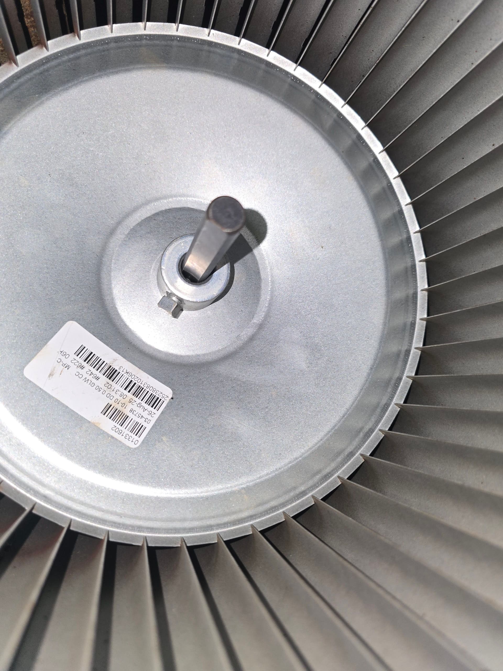 Gallery photos for A Bad blower wheel was killing this system's airflow: Image #1